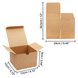 1 x RAW Customer Returns Belle Vous cardboard gift boxes brown 50 pieces - boxes 12 x 12 x 9 cm cardboard boxes with lids - kraft paper gift box to assemble yourself for gifts, weddings, parties, Christmas - RRP €29.14