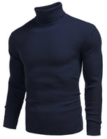 1 x RAW Customer Returns COOFANDY men s turtleneck sweater winter slim fit basic turtleneck shirt long sleeve knitted sweater fine knit sweater with collar royal blue XXL - RRP €32.66