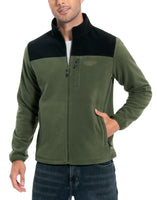 1 x RAW Customer Returns Pioneer Camp Men s Fleece Jacket Full Zip Outdoor Polar Lightweight Windproof Jacket with Zip Army Green XL - RRP €35.28