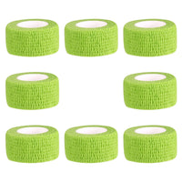 8 x Brand New Cohesive Bandage 8 Pack Self Adhesive Bandage Wrap Breathable Bandage Wrap Rolls Athletic Elastic Self Adherent Wrap for Sports Injury,Wrist, Knee, Ankle Sprains and Swelling 2.5cm Pack of 8 , Green  - RRP €182.4