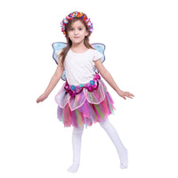 7 x Brand New Spooktacular Creations Pink Rainbow Fairy Princess Costume for Girls Dress Up with Tutu Dress and Accessories, XS 3-4 Years  - RRP €112.91