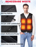 1 x RAW Customer Returns KEMIMOTO Heated Vest Men, Heated Vest with 8 Heating Zones, 3 Adjustable Heat Levels, USB Electric Heating Vest for Skiing, Fishing, Motorcycling, Outdoor Activities Without Battery  - RRP €48.85