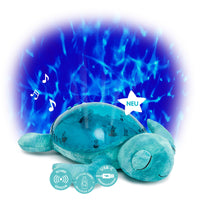 1 x RAW Customer Returns Cloud B Tranquil Turtle Music Night Light Rechargeable Aqua Underwater projections 4 soothing sounds Brightness adjustable Timer Tear detector recycled fabric - RRP €59.0