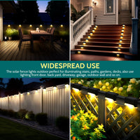 1 x RAW Customer Returns Solpex Solar Lights Outdoor, 20 Pack Warm White Stair Light, Waterproof LED Lighting for Outdoor Stairs, Steps, Fence, Yard, Patio, Gutter, Pathway, Decoration Black  - RRP €33.99