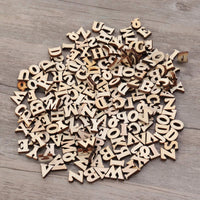 1 x RAW Customer Returns HEALLILY 200pcs Wooden Alphabet 15mm Capital Letter Natural Color Craft Wedding Decoration House Embellishment Party Favors Scrapbooking Decoration Home - RRP €30.0