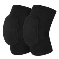 1 x RAW Customer Returns JKLE knee pads, premium knee pads made of breathable fabric with kneecap pad for volleyball, elastic, breathable, anti-slip knee brace pure black S  - RRP €11.09