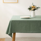 1 x RAW Customer Returns ATsense tablecloth, tablecloth green, tablecloths linen look-100 washed cotton square tablecloth 140x300 cm - RRP €32.75