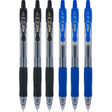 1 x RAW Customer Returns Pilot G2 Retractable Gel Pens with 0.7mm Ball Point Fine Point 6 Pack, Blue Black  - RRP €13.04