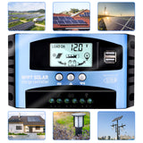 1 x RAW Customer Returns Diymore PWM Solar Charger Controller 100A Solar Charge Controller, 12V 24V Solar Charge Controller Auto Focus Tracking Solar Panel Charging Controller PWM Solar Panel Battery - RRP €28.01