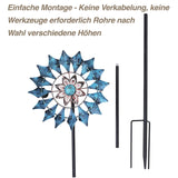 1 x RAW Customer Returns Wind turbine for outdoors - wind chimes for outdoors made of metal, single blade wind turbine, easy to rotate, garden stake, ideal for terrace and garden. Weatherproof garden decoration, home decoration, stable - RRP €32.99