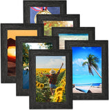 11 x Brand New Faburo Photo Frame 10x15 cm Black Set of 7, Made of MDF Panels, Wall Photo Frame Dark Wood Color and Free Standing, Wooden Photo Frame for Bedroom Living Room Office Kitchen and Gallery, Birthday, Christmas Gift - RRP €131.89