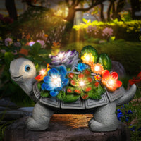 1 x RAW Customer Returns Linkax Gifts for Women Mom Grandma, Solar Garden Figures Turtle Garden Decoration for Outdoors, with 7 LED Light, Birthday Gift for Women Mom Girlfriend, Home Terrace Balcony Living Room Decoration - RRP €18.85