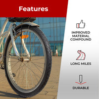 1 x Brand New Fincci Tire 700x32c, Foldable Tires 28, 32-622, Roam Tire with 3mm Anti Puncture for MTB, Electric Road Bike, Mountain Hybrid Gravel Bicycle - Pack of 1 Cycling Component - RRP €26.83