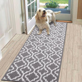 1 x RAW Customer Returns SHACOS carpet runner 60x180cm, kitchen carpet, runner, carpet runner hallway vintage, kitchen carpet washable non-slip, doormat long, hallway carpet - non-slip - grey - RRP €36.46