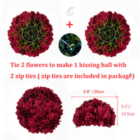 1 x RAW Customer Returns BLOSMON Hydrangeas Artificial Flowers Wedding Decoration 10 Pieces Burgundy Fake Flowers Silk Flowers Centerpiece Table Decoration Flower Ball Bouquet Artificial Arrangements Home Celebration Dining Table Decoration - RRP €104.07