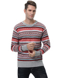 1 x RAW Customer Returns Gyabnw Family Christmas Sweater Men s Christmas Sweater for Couple, Long Sleeve, Round Neck, Nordic Style, Warm and Elastic Winter Sweater for Men, Gray, XL - RRP €36.99