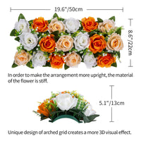 1 x Brand New BLOSMON artificial flowers wedding decoration roses artificial flowers 6 pcs orange rose table decoration wedding artificial flower silk flowers bouquet arrangement for home baby shower table centerpiece decoration - RRP €20.4