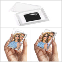 1 x RAW Customer Returns Kurtzy Magnetic Photo Frames for the Fridge 100 Pack - For Photos 7 x 4.5 cm - Clear Acrylic Fridge Magnets for Small Photos - Gifts for Family Friends - RRP €40.84