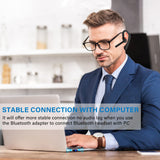 1 x RAW Customer Returns SUNITEC Bluetooth headset with microphone, wireless headset with USB-A dongle, with CVC 8.0 Dual Mic 45Hrs HD hands-free talk, for business office driving, compatible with iPhone and Android - RRP €49.93