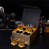 1 x RAW Customer Returns KANARS Whiskey Glasses Set, Lead-Free Crystal Glasses, Whisky Glass, Beautiful Gift Box, 4-Piece, 300 ml, High Quality - RRP €35.64