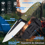 1 x RAW Customer Returns KOMWERO hunting knife fixed blade with Kydex sheath, sharp survival knife outdoor with D2 steel, G10 handle - full tang camping knife for hunter hiking bushcraft fishing - RRP €46.38