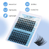 1 x RAW Customer Returns Cluster Eyelash Extensions 120PCS Cluster Eyelashes Individual Eyelashes D-Curls 0.07mm, 8-16mm Wide Stem Natural Eyelashes DIY Eyelash Extensions GEMERRY Eyelashes C09-D-0.07-8-16mm  - RRP €9.91