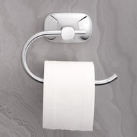 1 x Brand New ALOCEO Toilet Paper Holder Adhesive, Modern Bathroom Toilet Paper Holder, WC Roll Holder for Bathroom, Kitchen, Motorhome, Silver - RRP €19.33