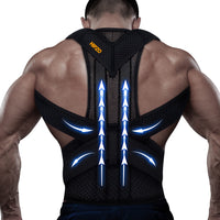 1 x RAW Customer Returns Posture Corrector for Men and Women, Porous Breathable Ergonomic Adjustable Full Back Support, Improve Temperament, Pain Relief, Neck and Shoulders - RRP €29.5