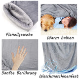 1 x RAW Customer Returns Faburo Blanket with Sleeves, Portable Blanket with Sleeves, Super Fleece Blanket for Sofa, TV, Gift 140 x 180 cm  - RRP €14.38