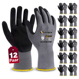 1 x RAW Customer Returns 12 pairs of work gloves for men - assembly gloves with optimal grip fine touch, oil-resistant and breathable, industrial protective gloves for mechanics and workshops, size 10 XL - RRP €37.2