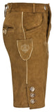 1 x RAW Customer Returns Men s traditional short leather trousers with suspenders 58 light brown  - RRP €64.9