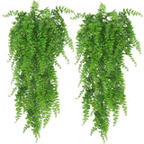 2 x RAW Customer Returns Huryfox Artificial Plants Hanging Fern Tendrils - Plastic Ivy Leaves Decoration for Indoor and Outdoor Areas, Artificial Leaf Plants Decoration for Living Room, Kitchen, Balcony, Garden, Bedroom - RRP €31.98