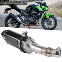 1 x RAW Customer Returns Motorcycle Muffler Muffler Exhaust, Motorcycle Full Exhaust Pipe, Tail Remove Exhaust Muffler with Removable DB Killer for Ninja 400 Z400 - RRP €80.05