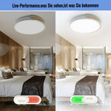 1 x RAW Customer Returns NICEME LED ceiling light wood 24W, white light 6500K LED ceiling light, LED lamps ceiling lights for living room bedroom bathroom balcony hallway basement 30Cm - RRP €34.99