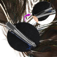 1 x RAW Customer Returns Frcolor 1920 Peacock Feather Hair Clip Gatsby Flapper Peacock Feather Headpiece - RRP €23.99