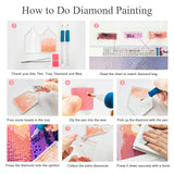 3 x Brand New DIY 5D Diamond Painting Pictures, Diamond Painting Numbers Kit Full Drill Crystal Rhinestone Kits, Art Crafts Canvas Wall Decor Stickers Home Decor 40x50cm  - RRP €47.97