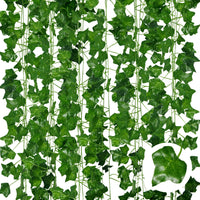 1 x RAW Customer Returns ADORAMOUR Artificial Ivy Garlands - Pack of 6, 210cm Length - Fake Vines for Room and Garden Wall Decoration for Indoor Outdoor Use, Green Leaves Plastic, Hanging Plants for Green Plant Decoration - RRP €10.07