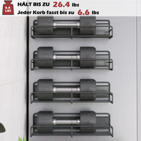 1 x RAW Customer Returns COVAODQ Fridge Magnet Spice Rack, Pack of 4 Magnetic Spice Rack Organizer with 10 Hooks, Space Saving for Fridge and Microwave, Black - RRP €29.99