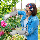 1 x RAW Customer Returns SLARMOR Leather Gardening Gloves for Men and Women - Thorn-proof for Pruning Roses, with Forearm Protection, Long Cowhide Work Gloves for Gardening and Household Tasks - RRP €19.99