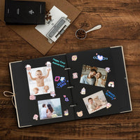 10 x Brand New Photo album for self-design sets 60 photo album black pages photo albums, scrapbook large DIY photo album for gluing photo book photo album wedding book wedding album album birthday gift - RRP €80.5