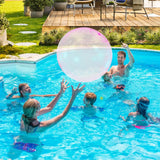 24 x Brand New Pack of 4 large water bubble ball water ball transparent bouncy balloon, inflatable water balloons, magic bubble ball balloons beach garden ball soft gum ball party outdoors small size  - RRP €168.96