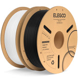 1 x RAW Customer Returns ELEGOO PLA Filament 1.75mm Black 1KG White1KG, PLA Plus 3D Printer Filament, Harder and Stronger Filament 3D Printing Materials, Dimensional Accuracy -0.02mm, Compatible with FDM Printer 2KG Spool, 4.4lbs  - RRP €35.99