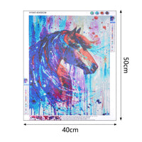 1 x RAW Customer Returns Xinstroe Diamond Painting Horse Set, DIY Diamond Painting by Numbers Kit, 5D Diamond Painting Horse Embroidery Craft Canvas Wall Decor Diamond Painting 50 x 40 cm - RRP €9.94