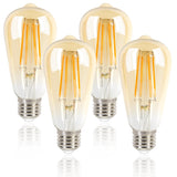 1 x RAW Customer Returns FLSNT E27 LED Warm White Replaces 40W, ST58 LED Filament Light Bulb E27 Vintage, 4W Edison Vintage Light Bulb E27, 350LM Bulb E27 1800K Warm White, 4 Pack - RRP €17.8