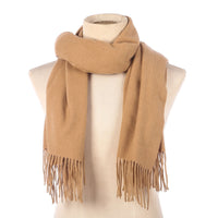 1 x Brand New Cozy warm winter scarves - long women s scarf with cotton fringes - cashmere feel - RRP €16.14