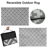 1 x RAW Customer Returns Homcomodar Plastic Straw Carpet 150x245cm Reversible Mats UV-Resistant Outdoor Carpet Recycled Camping Mat Patio Carpet for Balcony Beach BBQ Picnic Deck Gray  - RRP €40.32