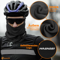 25 x Brand New HASAGEI Tube Scarf Windproof Neck Warmer Fleece Loop Scarf Elastic Neck Warmer Men Women for Skiing Running Cycling Outdoor Sports - RRP €374.75