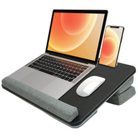 1 x RAW Customer Returns Laptop cushion with handle and cushion, Klearlook portable laptop table lapdesk with wrist rest and groove and pocket, laptop pad, height adjustable, suitable for bed couch, tablet and phone holder, large - RRP €50.41