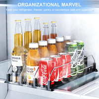 1 x RAW Customer Returns ZIJIN Can Organizer, 3 Rows 38cm Drinks Beverage Organization Automatic for Refrigerators - RRP €20.16