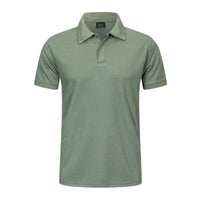 1 x RAW Customer Returns ZENGVEE Polo Shirt Men Short Sleeve Golf T-Shirts Breathable Casual Sport Outdoor Polo Shirt Men Slim Fit with Button Placket 0617-Green-M  - RRP €20.82